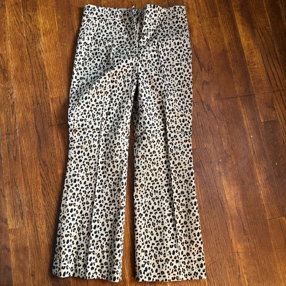 J Crew straightt leg leopards print trousersrs - Picture 2 of 6